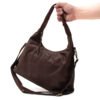 Sac fourre tout lune en daim (moyenne taille) - Thumbnail Image 6