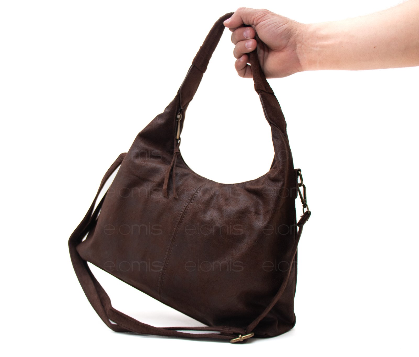 Sac fourre tout lune en daim (moyenne taille) – Image 6