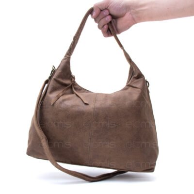 Alternative view of Sac fourre tout lune en daim (moyenne taille)