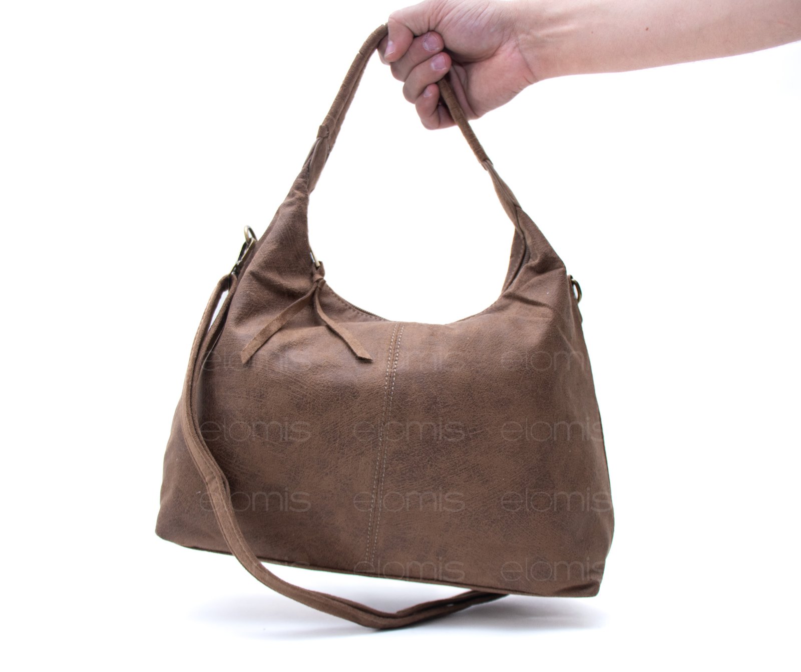 Sac fourre tout lune en daim (moyenne taille) – Image 2