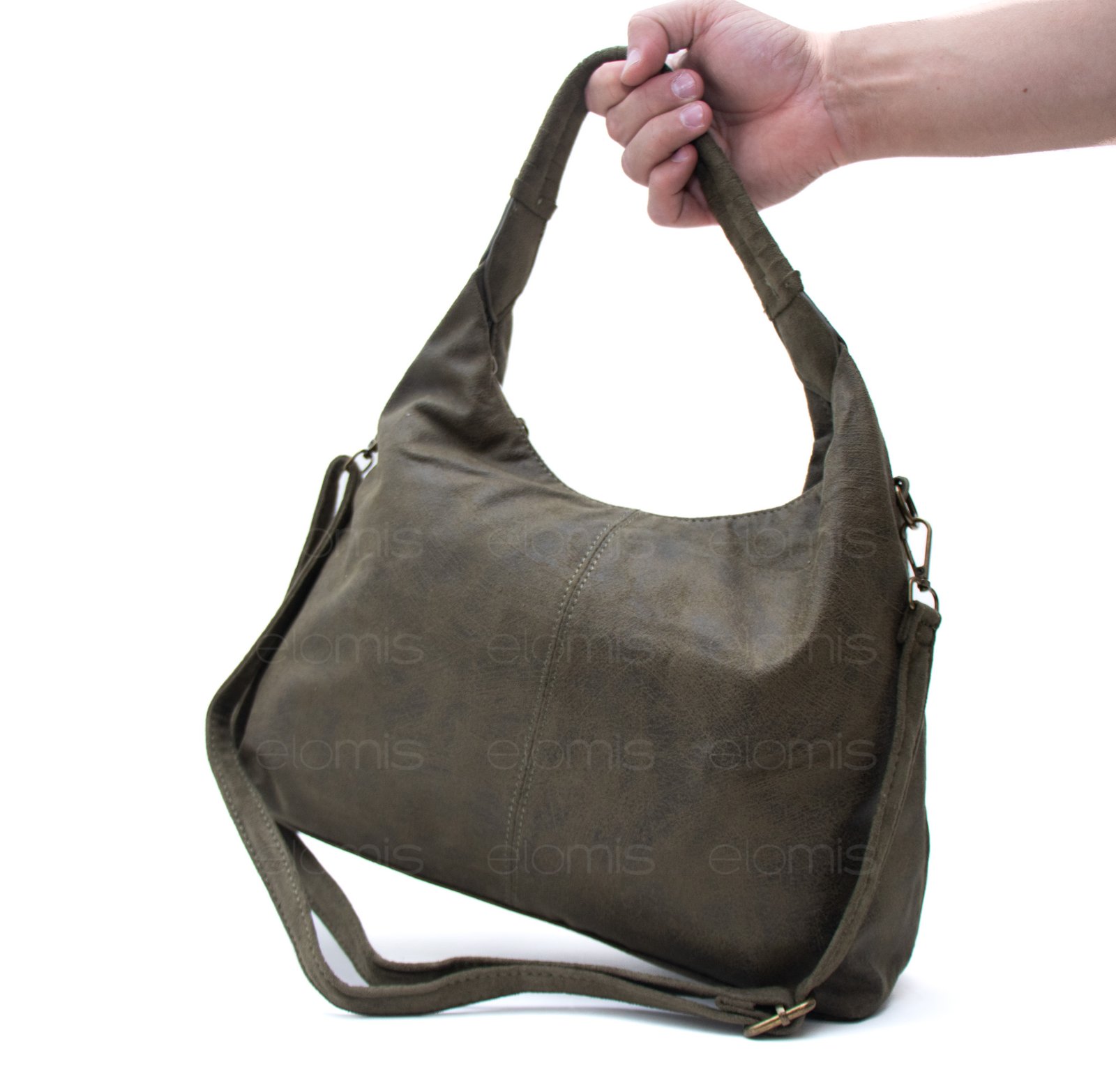 Sac fourre tout lune en daim (moyenne taille) – Image 3