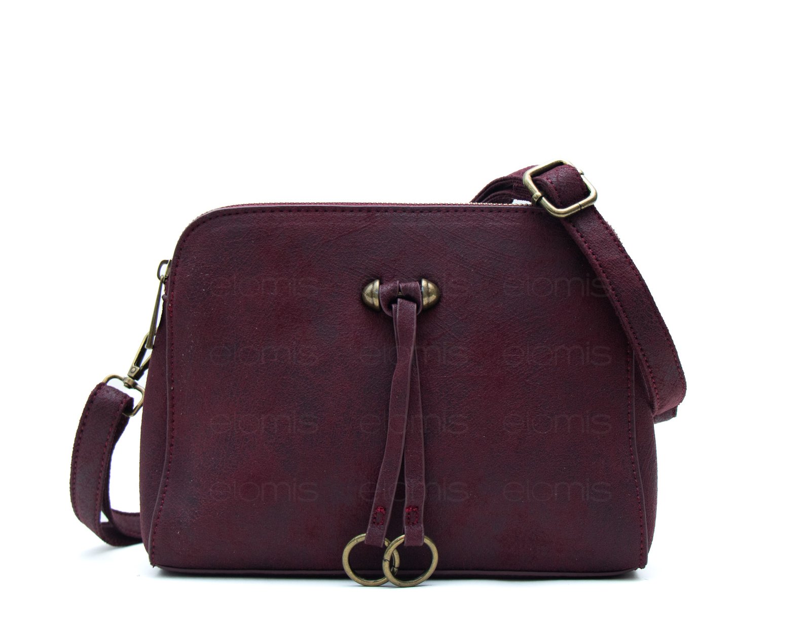 Petit sac bandoulière à 3 compartiments séparés en daim – Image 10