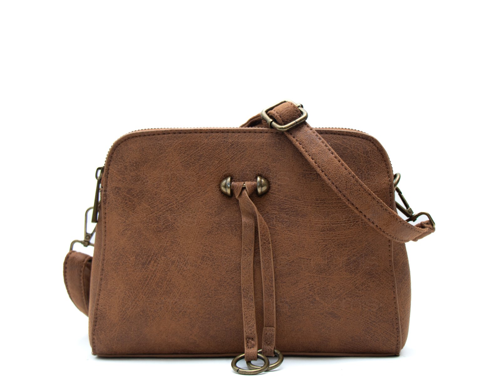 Petit sac bandoulière à 3 compartiments séparés en daim – Image 9
