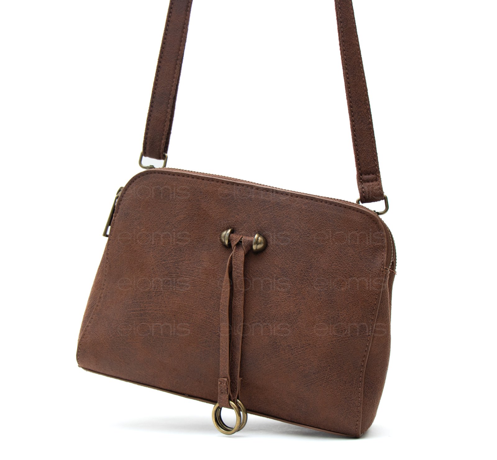 Petit sac bandoulière à 3 compartiments séparés en daim – Image 15