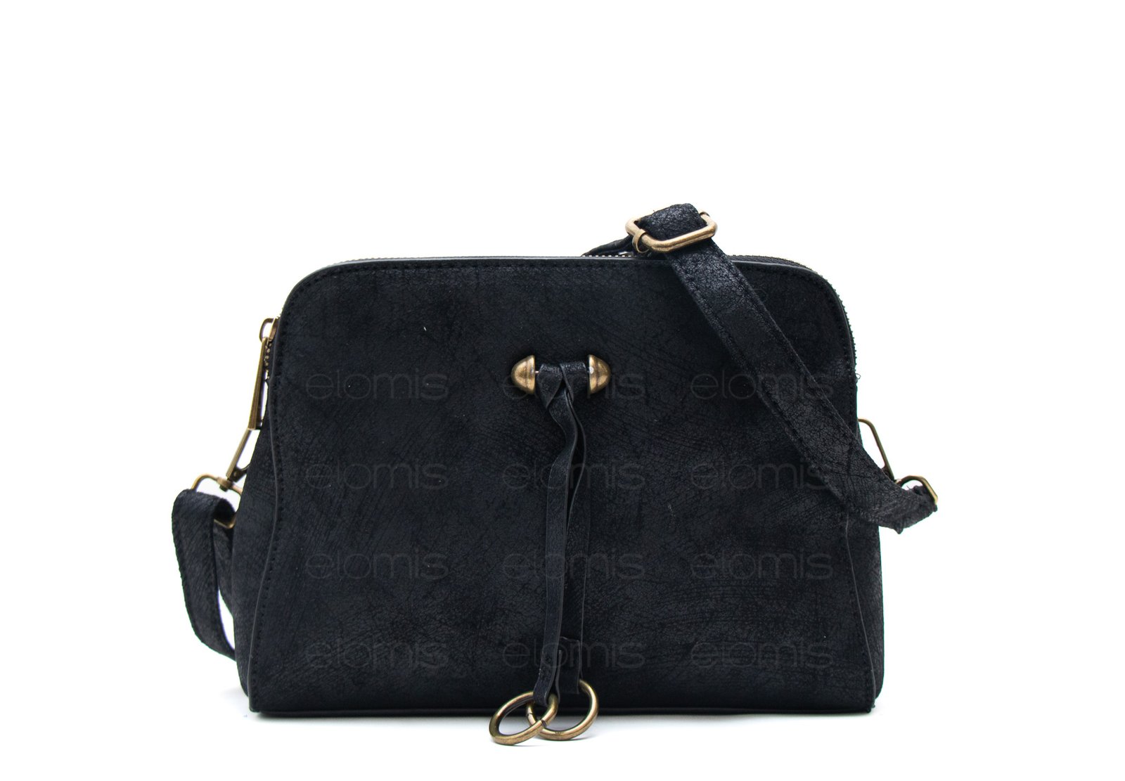 Petit sac bandoulière à 3 compartiments séparés en daim – Image 11