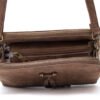 Petit sac bandoulière à 3 compartiments séparés en daim - Thumbnail Image 14