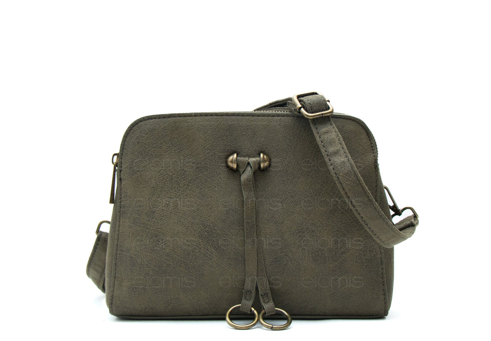 Petit sac bandoulière à 3 compartiments séparés en daim – Image 12